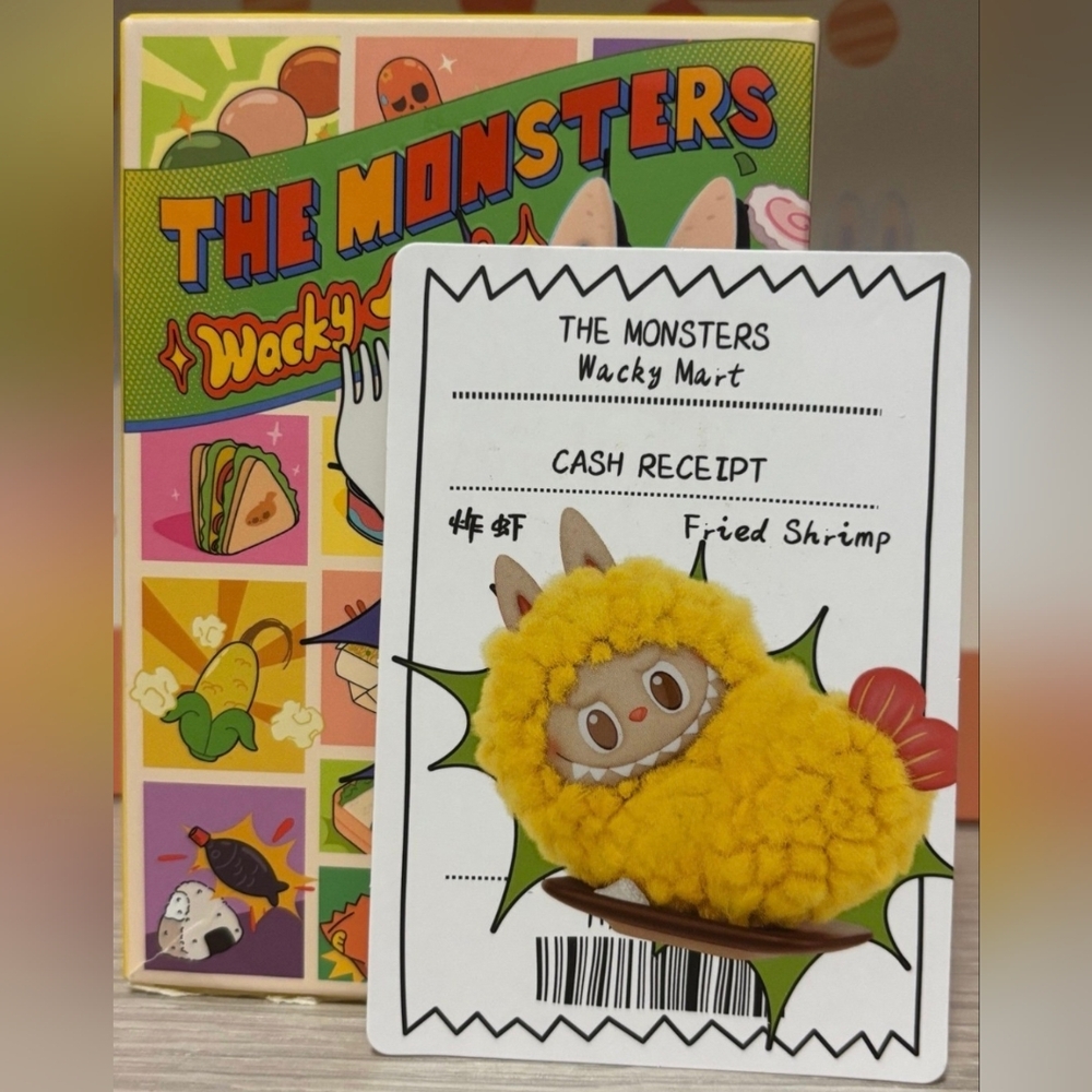 Pop Mart The Monsterd /Wacky Mart "Fried Shrimp- Box Open, Bag Sealed - Picture 16 of 16